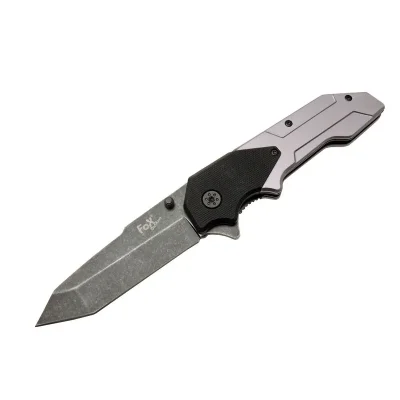  Fox A9 Gri Tanto Kamp Çakı 21cm- Yarı Otomatik, Kemerlikli