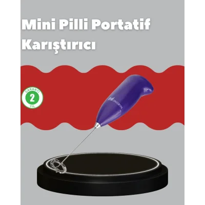 BUĞZ Frappe ve Cappuccino Maker – Taşınabilir Pilli Köpürtücü Mikser