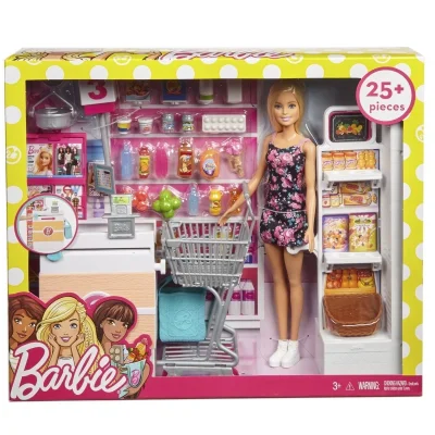  FRP01 Barbie Süpermarkette Oyun Seti