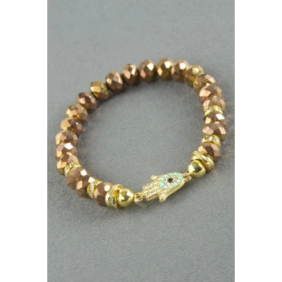 BUĞZ Ftm Ana Eli Zirkon Taşlı Kristal Bileklik