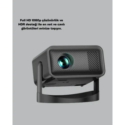 BUĞZ Full HD 1080P HDR Destekli Akıllı Projeksiyon Cihazı - Lisinya