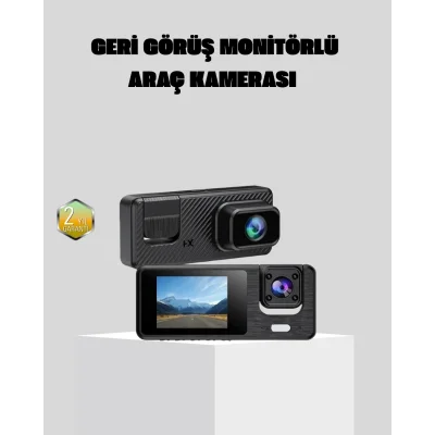 BUĞZ Full HD 3lü Araç Kamerası Geri Görüş Destekli Park Modlu 1080P DVR
