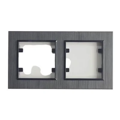  Füme 2 Li Çerçeve - Priz ve Anahtar İçin Uyumlu Çerçeve