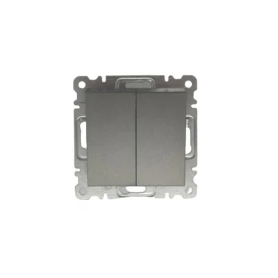  Füme Komutatör Anahtar Çerçevesiz - Priz ve Anahtar İçin Uyumlu Çerçeve