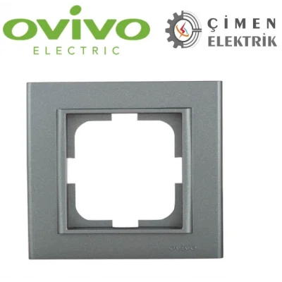  Füme Tekli Çerçeve - Priz ve Anahtar İçin Uyumlu Çerçeve