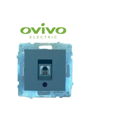  Füme Telefon Pirizi Numeris Çerçevesiz Grano - Priz ve Anahtar İçin Uyumlu Çerçeve