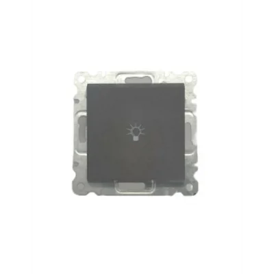  Füme Zil Butonu Lıght Modül Çerçevesiz - Priz ve Anahtar İçin Uyumlu Çerçeve