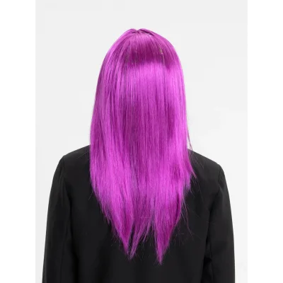 BUĞZ Fuşya Renk Düz Kesim Peruk