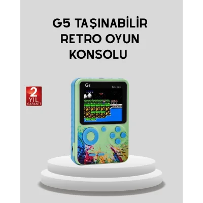 BUĞZ G5 Taşınabilir Retro Game Box 500 Oyunlu Şarjlı Mini Oyun Konsolu