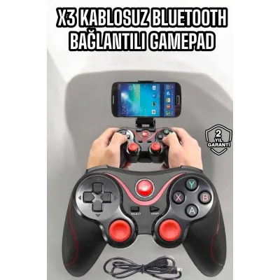  Game Stick Android Uyumlu Gamepad X3 Standlı Oyun Kolu Bluetooth Bağlantılı