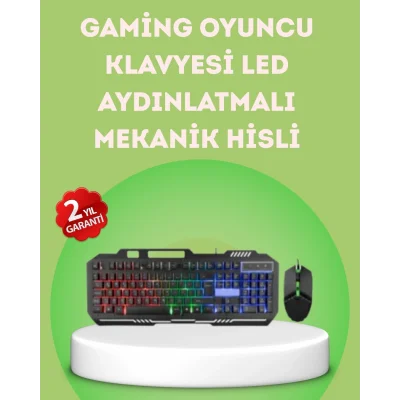 BUĞZ Gaming Klavye ve Mouse Seti PG8018 – Dayanıklı Tuşlar, Hızlı Komut