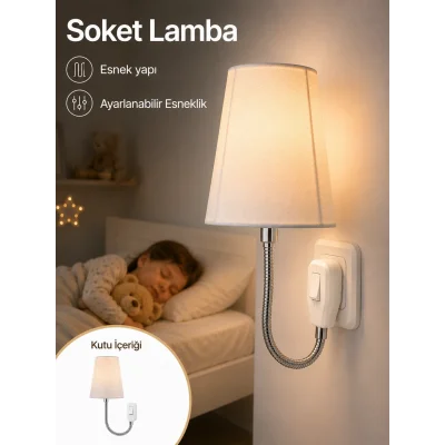BUĞZ Gece Aydınlatması Soket Lamba Prize Takılma Özellikli