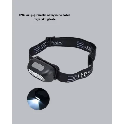 BUĞZ Gece Balıkçılığı İçin Ultra Parlak Şarjlı Kafa Lambası | 4 Işık Modu + USB Şarj - Lisinya