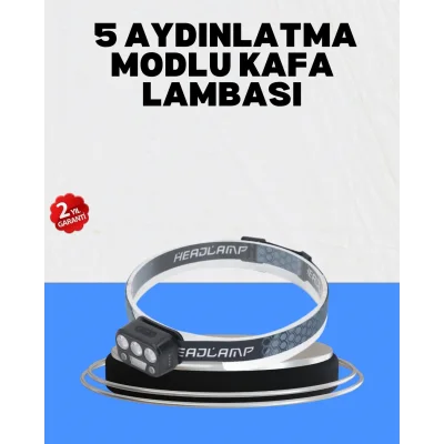 BUĞZ Gece Koşusu İçin LED Kafa Lambası El Sensörlü