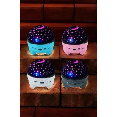 BUĞZ Gece Lambası Renkli Yıldızlı Gökyüzü Projeksiyon Gece Tavan Yansıtma - BUĞZ