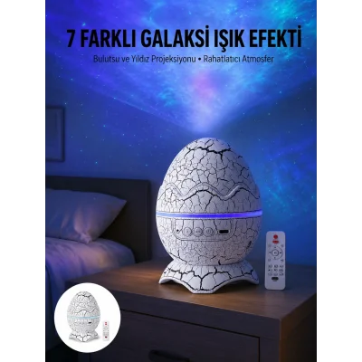 BUĞZ Gece Lambası Yumurta Işık Speaker Yeni Nesil Dinozor Yumurtası Görünümlü