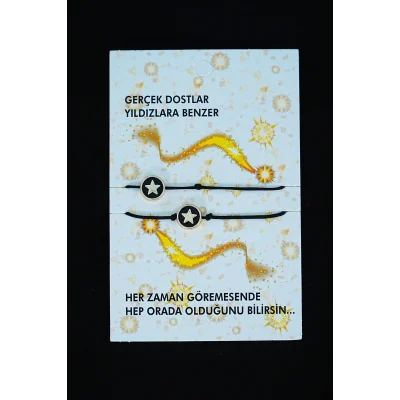 BUĞZ Gerçek Dostlar Yıldızlara Benzer - Arkadaş Şans Bilekliği