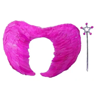 BUĞZ Gerçek Tüylü Katlanabilir Melek Kanadı Seti