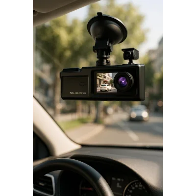 BUĞZ Geri Görüş Destekli Araç İçi Kamera 3 Kameralı Full HD Kayıt Sistemi