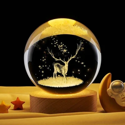 BUĞZ Geyik Tasarımlı USBli Cam Küre