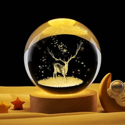 BUĞZ Geyik Tasarımlı USBli Cam Küre