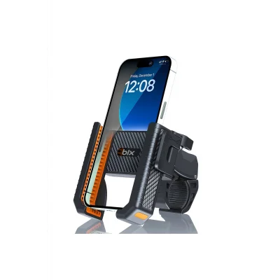 BUĞZ Gidon Bağlantılı Bisiklet Motosiklet İçin Esnek Abs 4-7.8″ İnç Telefon Tutucu 360° Dönebilen Tasarım