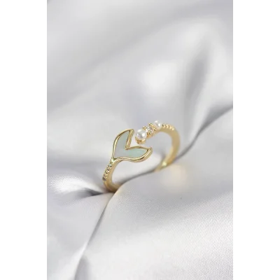 BUĞZ Gold Renk Balık Kuyruğu Model Kadın Yüzük