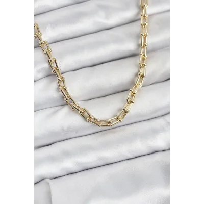 BUĞZ Gold Renk Pirinç Tifani Model Kadın Kolye