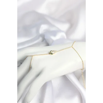 BUĞZ Gold Renk Yılan Model Pirinç Kadın Şahmeran