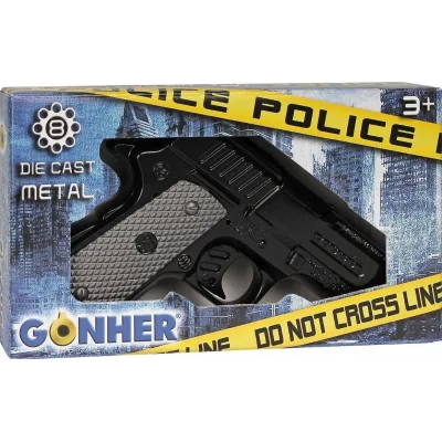  Gonher 8 li Siyah Mantar Koleksiyon Polis Tabancası