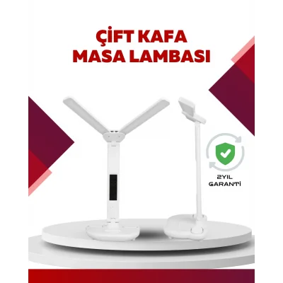  Göz Koruyucu LED Okuma Lambası | Titreşimsiz Işık, Kalemlik ve Stand Fonksiyonlu