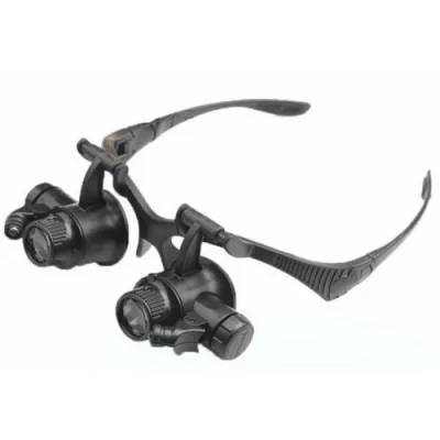 BUĞZ Gözlük Modeli 10x 15x 20x 25x Lens,2led Işıklı,büyüteç