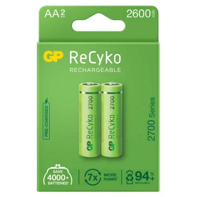 BUĞZ GP ReCyko 2600mAh AA Şarj Edilebilir Kalem Pil 2lİ Paket
