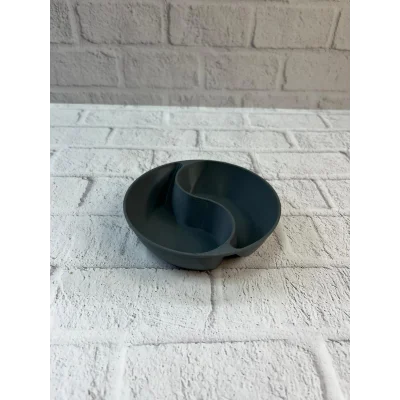 BUĞZ Gri Çerezlik Kase Seti Modern Bölmeli Sunum Tasarımı - Lisinya