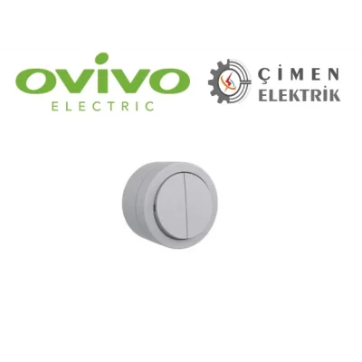 BUĞZ Gri Komutatör Anahtar Sıva Üstü - Elektrik Tesisat Anahtarı