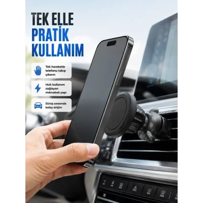 BUĞZ Güçlü Manyetik Araç İçi Telefon Tutucu Universal Telefon Standı