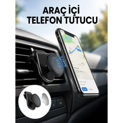 BUĞZ Güçlü Mıknatıslı Araç İçi Telefon Tutucu – Evrensel Uyum Yeni Nesil