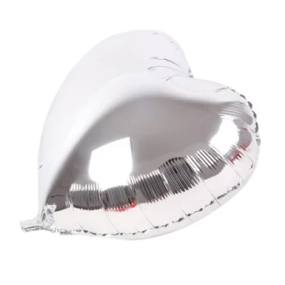 BUĞZ Gümüş Kalp Folyo Balon 45 Cm.