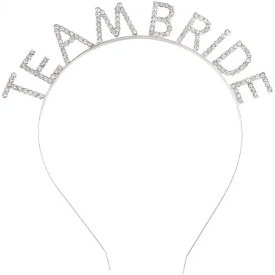 BUĞZ Gümüş Kaplama Kristal Taşlı Team Bride Taç 16x17 cm