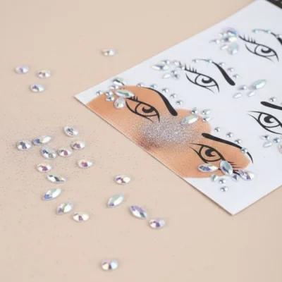 BUĞZ Gümüş Taşlı Makyaj Yüz Süsü