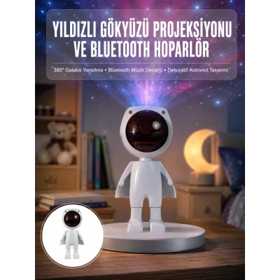 BUĞZ Gün Batımı Lambası Işık Arka Plan Projektör Sevimli Astronot Enerji Tasarruflu Yeni Nesil