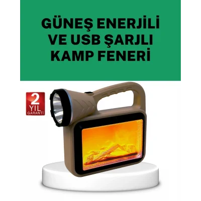 BUĞZ Güneş Enerjili Alev Efektli Lamba – COB Teknolojili, Dış Mekan Aydınlatma