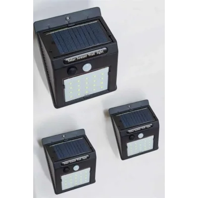  Güneş Enerjili Bahçe Lambası Solar Gece Aydınlatma Sensörlü Lamba