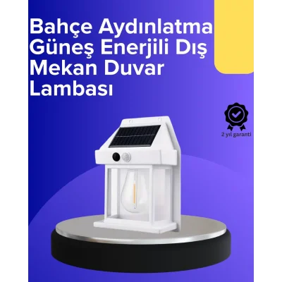  Güneş Enerjili Hareket Sensörlü Duvar Lambası