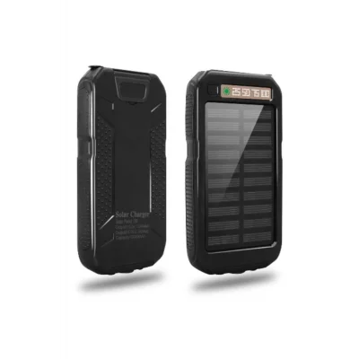 BUĞZ Güneş Enerjili Işıklı Solar Taşınabilir Usb Girişli Şarj Cihazı Powerbank 15000 Mah ( BUĞZ )
