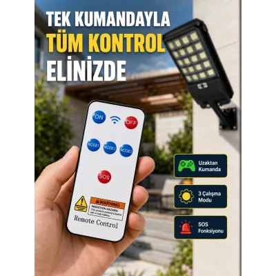 BUĞZ Güneş Enerjili LED Duvar ve Direk Lambası Suya Dayanıklı Akıllı Aydınlatma