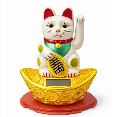 BUĞZ Güneş Enerjili Sallanan Şans Kedisi - Maneki Neko Alk4522