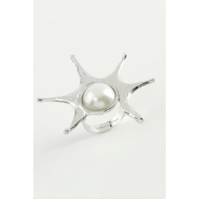  Güneş İnci Metal Yüzük