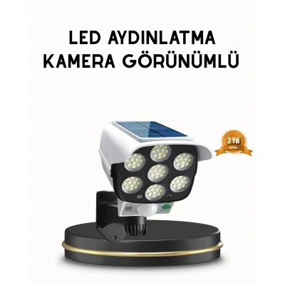 BUĞZ Güneş Paneliyle Şarj Olan Hareket Sensörlü Dış Mekan Güvenlik Lambası Ayarlanabilir