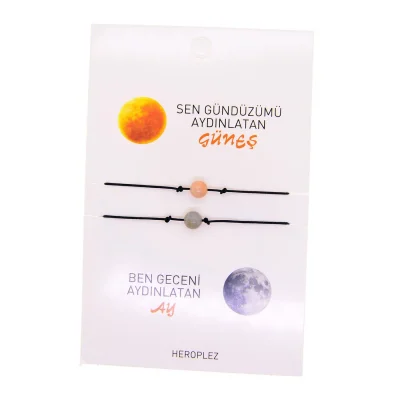 BUĞZ Güneş ve Ay - Arkadaş Şans Bilekliği